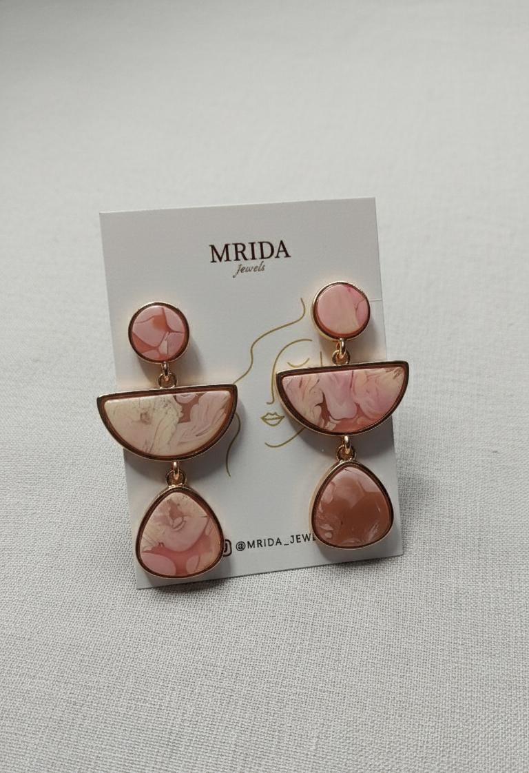 Marble pattern Earings