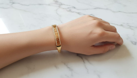 Golden Lattice Cuff