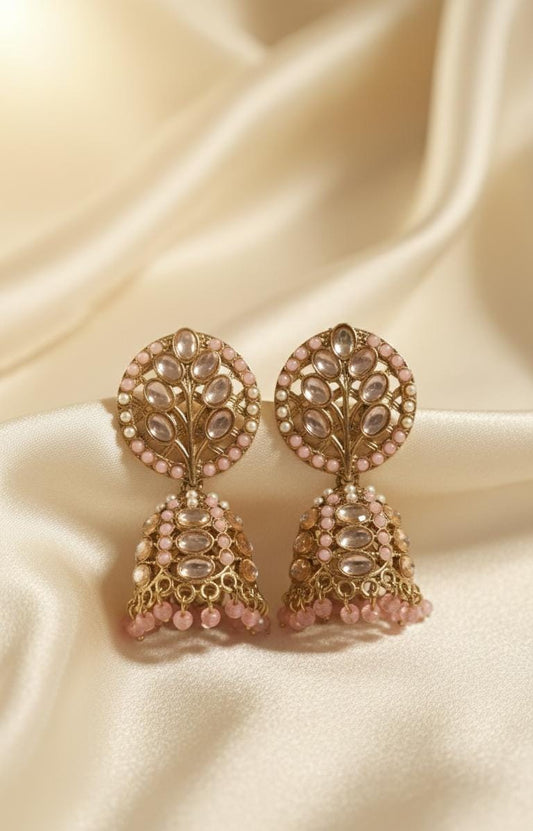 Blush Blossom Jhumkas