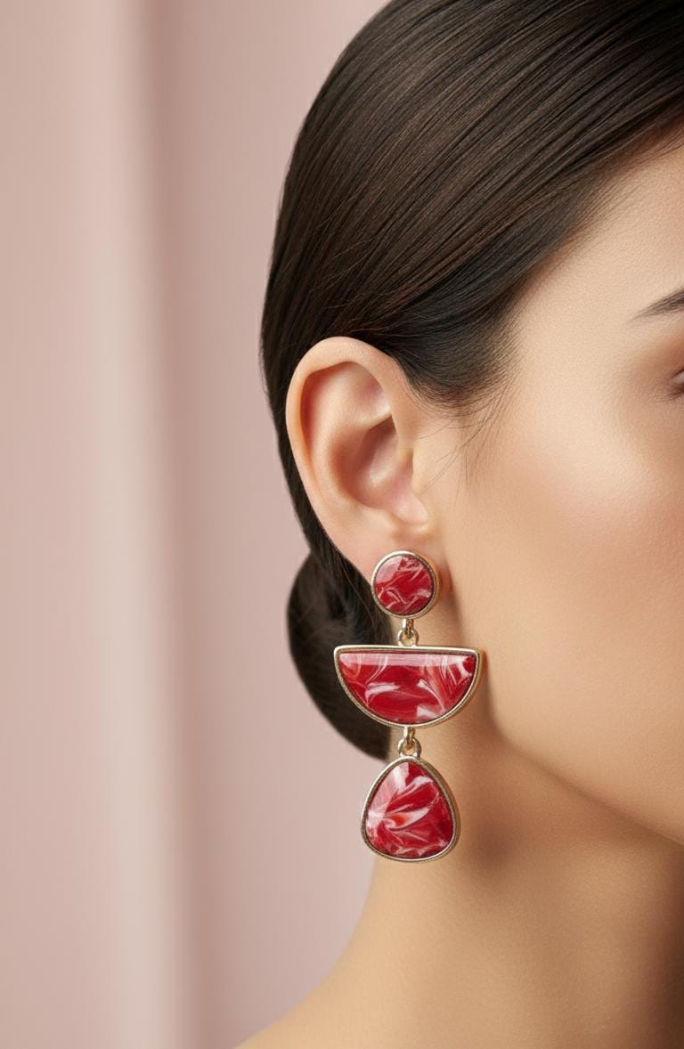 Marble pattern Earings