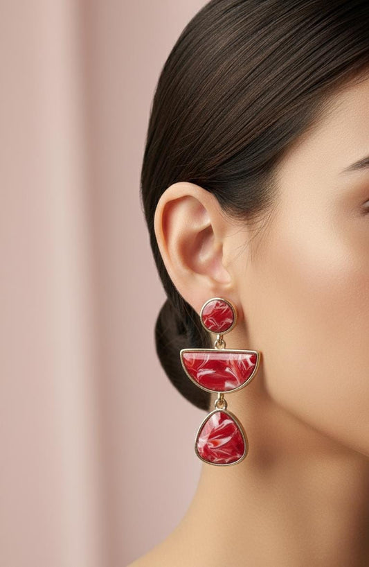 Marble pattern Earings