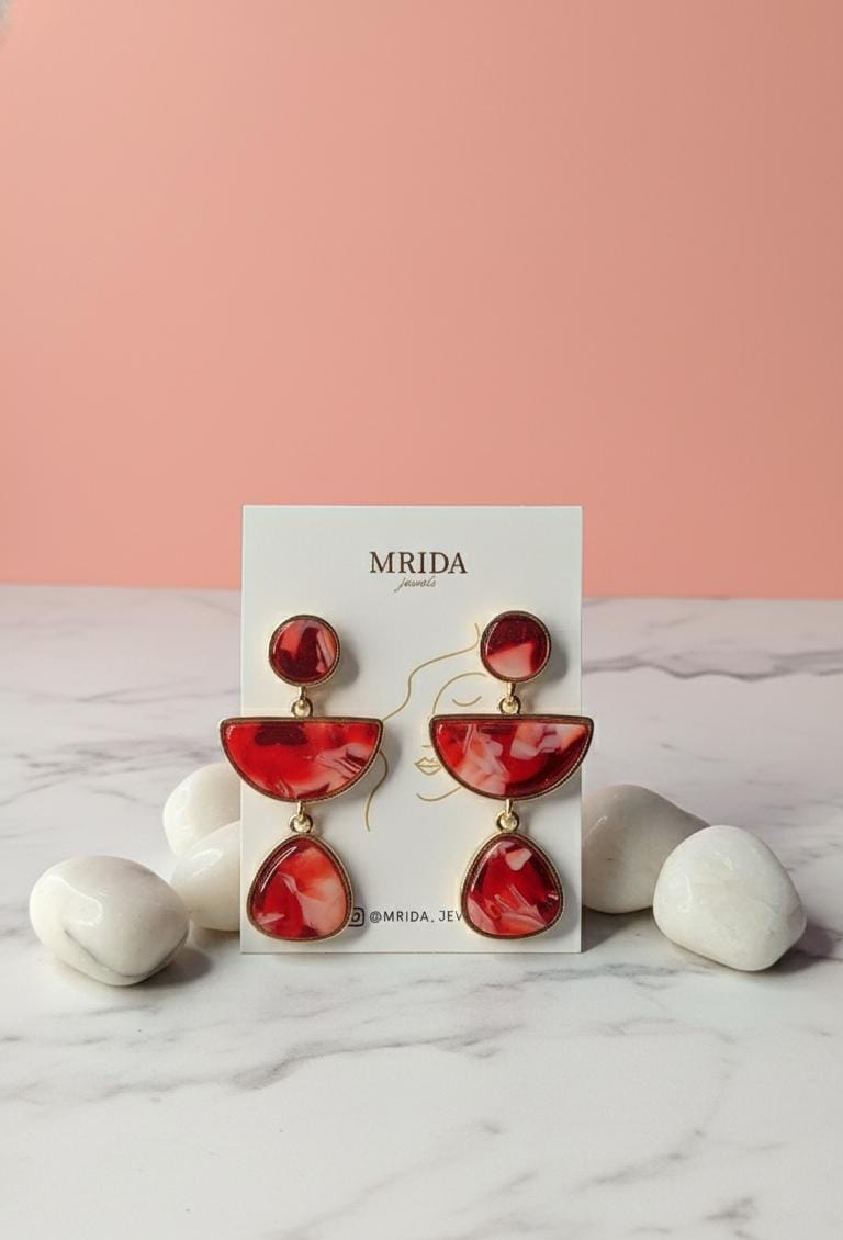 Marble pattern Earings