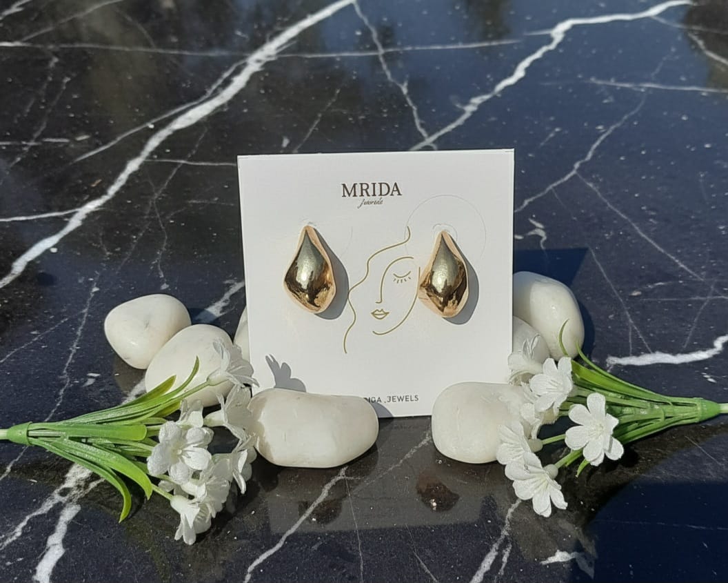 Golden Dewdrop Studs