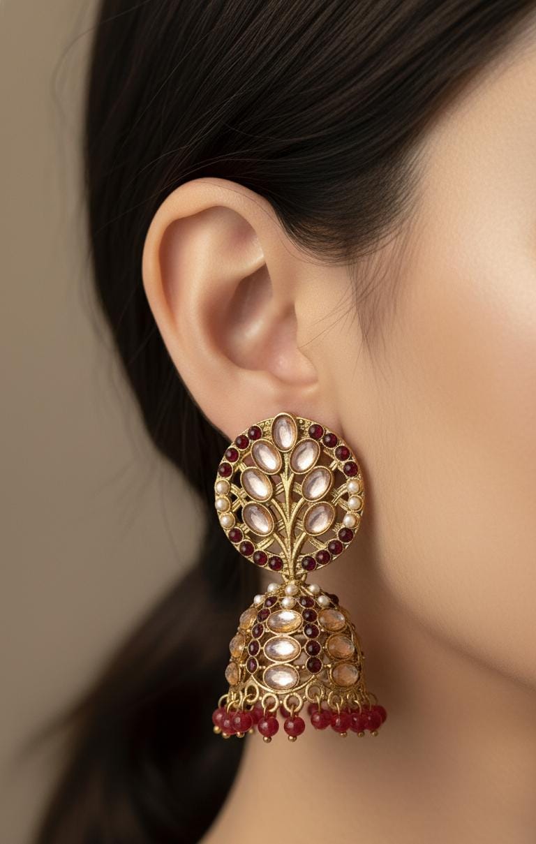 Blush Blossom Jhumkas