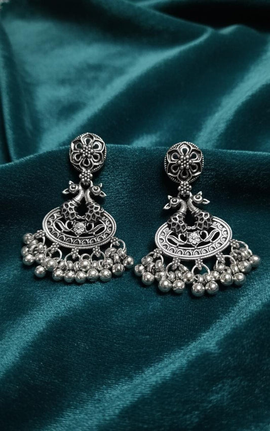 Vintage mor-mandar jhumkas