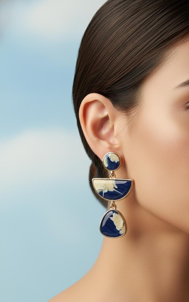 Marble pattern Earings