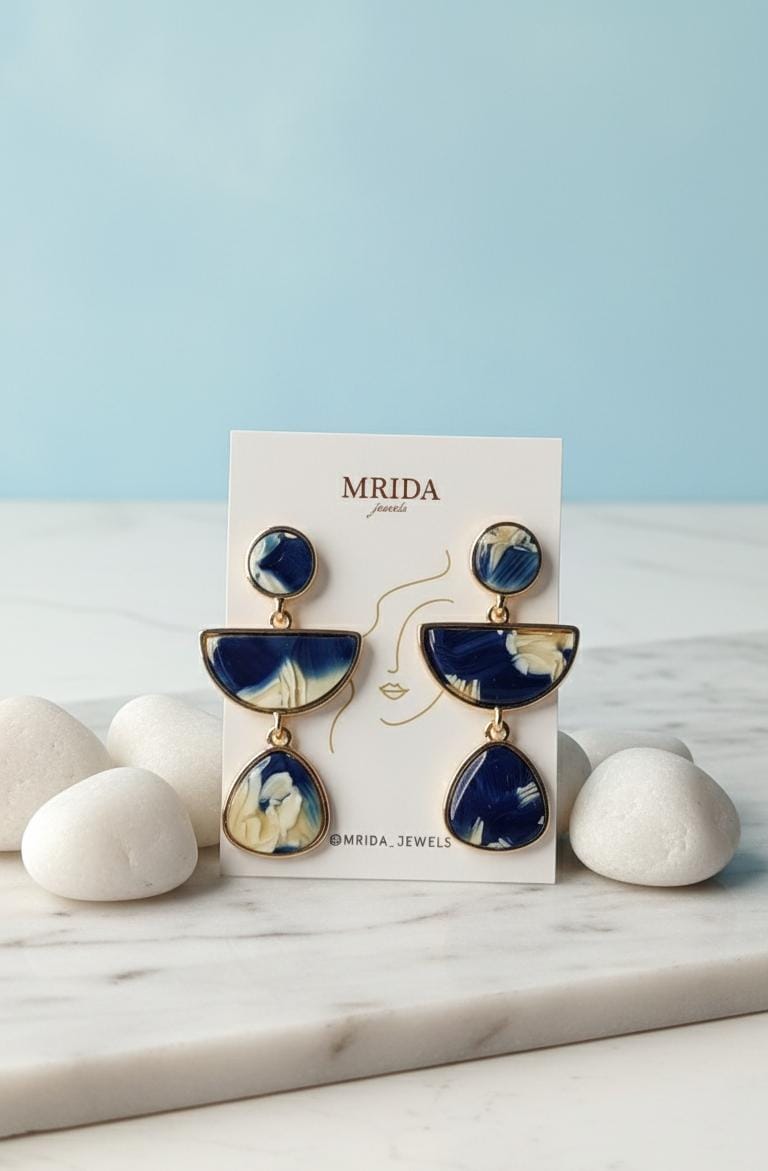 Marble pattern Earings