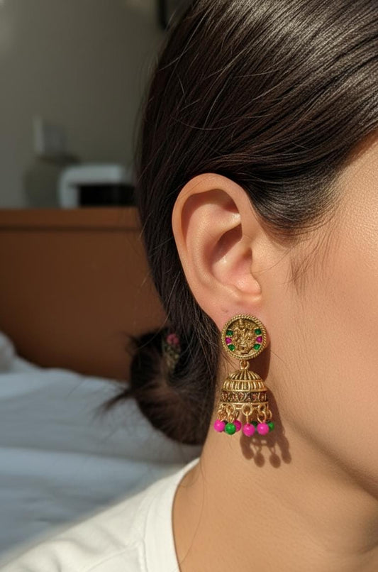 krishna multicolor jhumka